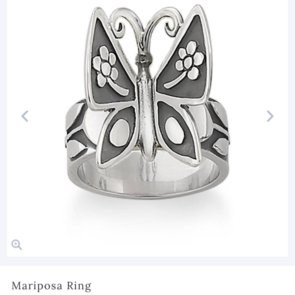 James Avery butterfly ring size 7
